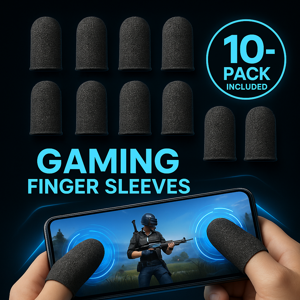 10pcs Pro Aim Gaming Finger Sleeve Mobile Sweatproof Gloves